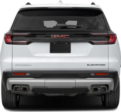 Rear view of SUV with LED tail lights and quad exhausts.