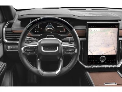 Digital dashboard and large touchscreen infotainment display with steering wheel controls