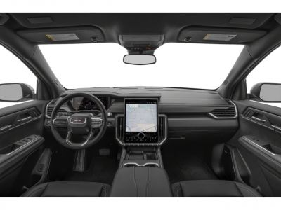 Digital dashboard and large touchscreen infotainment system in a modern car interior