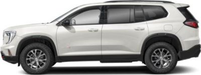 Side profile of mid-size SUV with rugged wheels