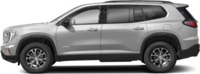 Side profile of a mid-size SUV with rugged wheels and modern styling