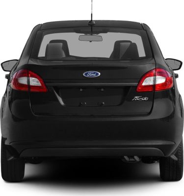 Rear view showing tail lights, rear window, and Ford badge