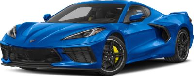 Blue sports car with aggressive front and side air vents