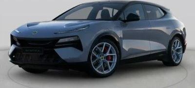 Sleek electric SUV front-side view with sporty alloy wheels