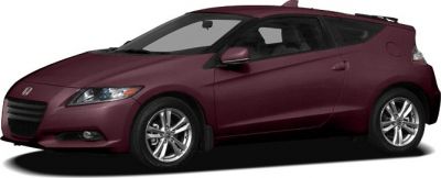Hybrid sports hatchback front-side view with alloy wheels