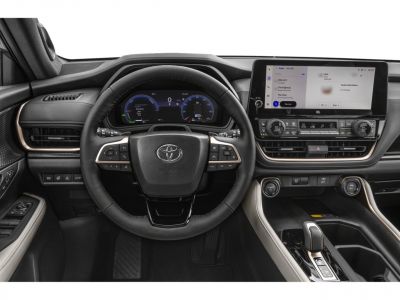 Modern car dashboard with digital instrument cluster and infotainment screen