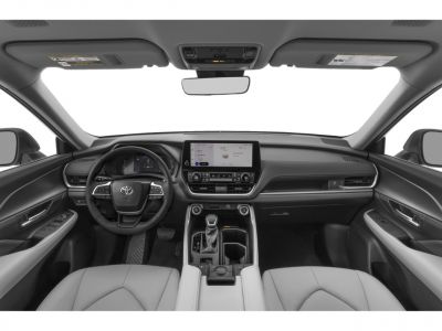 Interior dashboard and steering wheel with touchscreen display