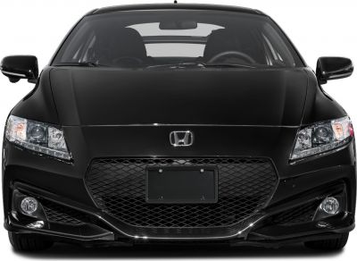 Front view showing grille and headlight design