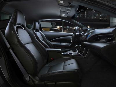 Leather seats and sleek dashboard with modern controls
