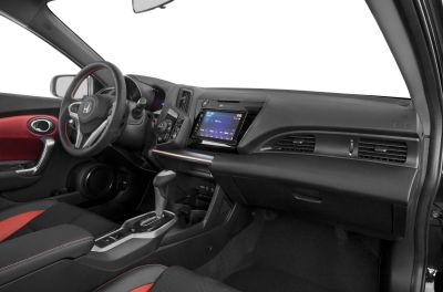 Interior dashboard with touchscreen and ergonomic steering controls
