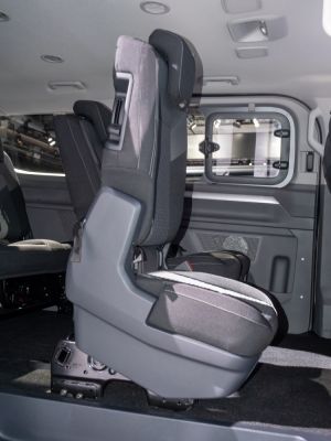 Modern folding rear seats in vehicle interior