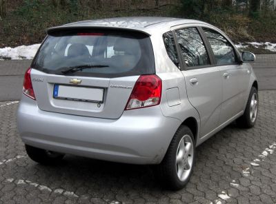 Rear view of 5-door hatchback with distinct taillights