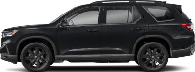 Side profile of sleek black SUV with tinted windows and modern design