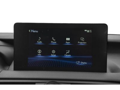 Infotainment touchscreen display with menu interface