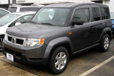 Boxy compact SUV with distinctive front grille and rugged styling