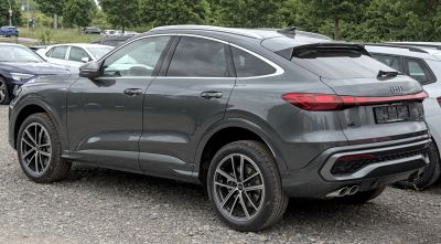 Sportback SUV rear side with LED tail lights and alloy wheels