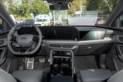 Digital dashboard and touchscreen infotainment in modern SUV interior