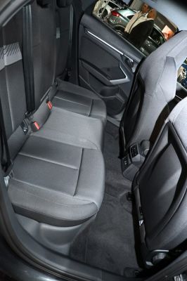 Rear seat fabric upholstery with rear air vents and spacious legroom.