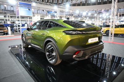Rear design and black alloy wheels of a modern crossover SUV