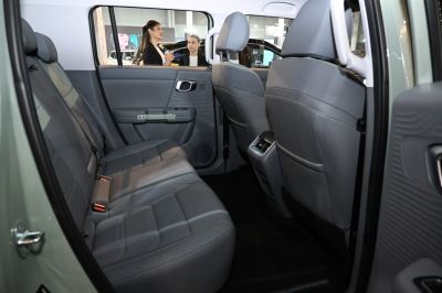 Spacious, modern rear seat interior with comfortable seating