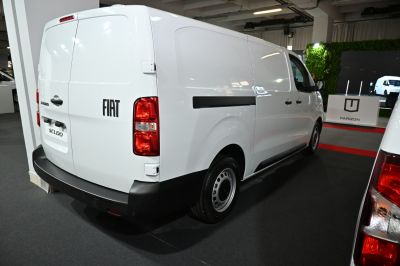 Panel van rear with cargo doors and sliding side door