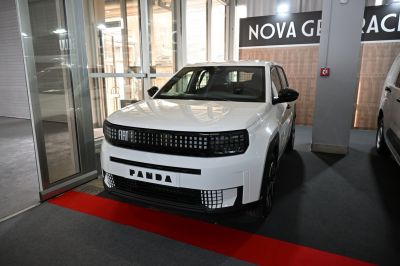 Futuristic front fascia with pixelated lights and bold grille design.
