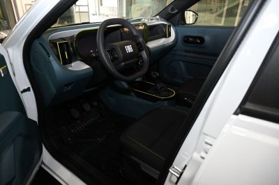 Modern dashboard and multifunction steering wheel with digital displays