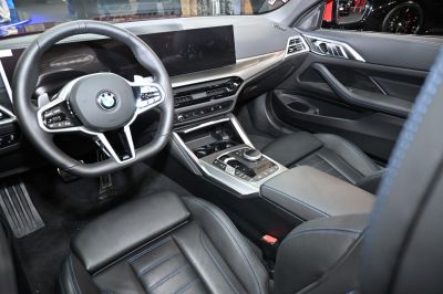 Luxury interior with digital displays and control panel