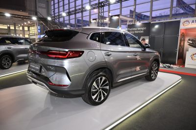 Rear view with LED tail lights and alloy wheels