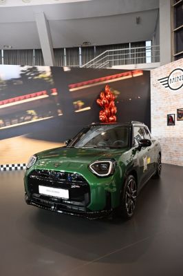 Green crossover with LED headlights and sleek front design