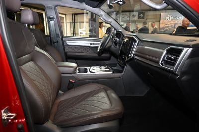 Luxury diamond-stitched leather seats and modern dashboard interior