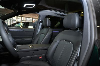 Premium black leather seats with contrast stitching