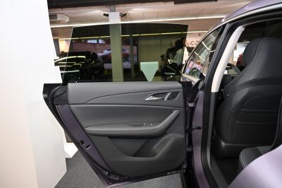 Modern car interior door panel with ergonomic design and premium materials