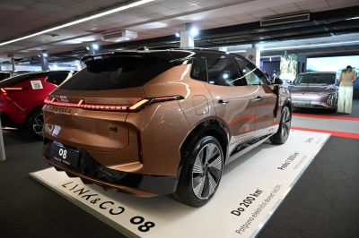 Sleek rear view with continuous LED taillight and modern alloy wheels