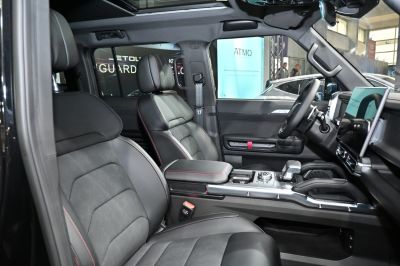 Leather seats and digital dashboard with touchscreen