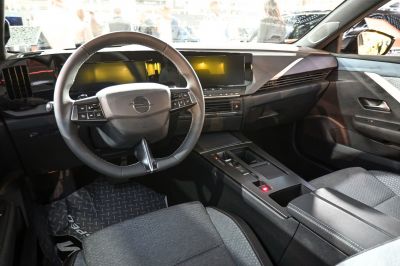 Modern interior with digital cockpit and touchscreen center console
