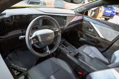 Modern interior with digital dashboard and multifunction steering wheel