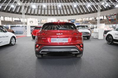 Rear view of 2023 Kia XCeed facelift with modern tail lights and rear bumper