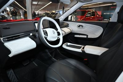 Digital dashboard and quilted two-tone upholstery interior
