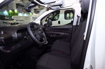 Functional interior with dashboard, steering wheel, and seating