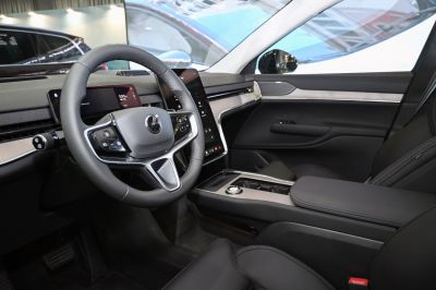 Luxury interior with digital dashboard and infotainment system