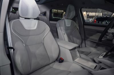 Luxury front seats with premium upholstery and modern ergonomic design