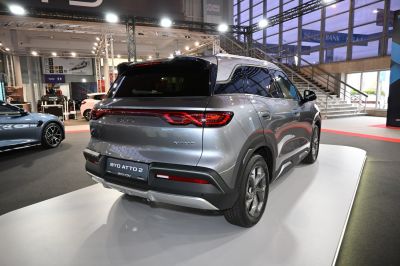 Rear view with LED tail lights and modern SUV design