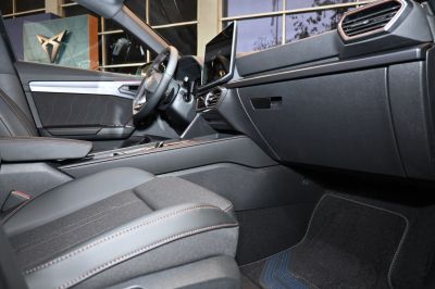 Modern dashboard and seats with digital display
