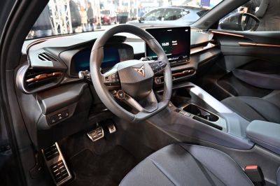 Digital dashboard and multifunction steering wheel with modern interior design
