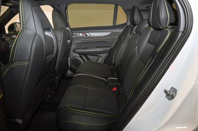 Rear seats with detailed stitching and modern design