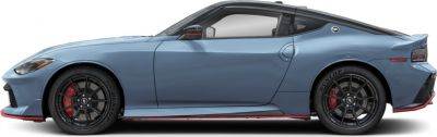 Side profile of a sleek sports coupe with black wheels and red brake calipers