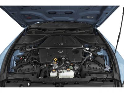 V6 twin turbo engine bay with structural strut bar