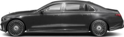 Extended luxury sedan side view with distinctive rims