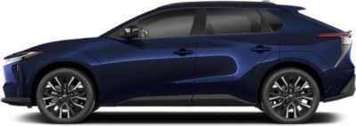 Sleek electric SUV side profile with sharp contours and alloy wheels